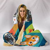 Cute Cats Hooded Blanket