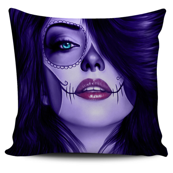 Tattoo Calavera Lady Pillow Cover Free + Shipping