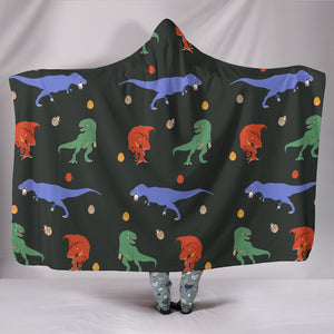T-rex Hooded Blanket