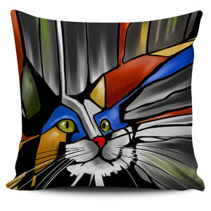 Cat Abstract Pillow Cover