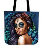 Tattoo Calavera Princess Tote Bag BW/Color FREE + Shipping & Handling