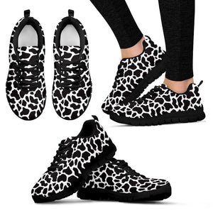 Black/White Animal Print Womens' Running Shoes