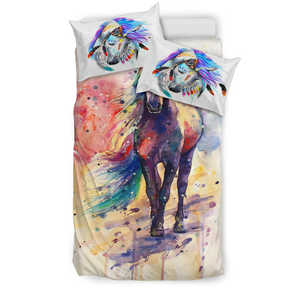 Children's Colorful Horse Bedding Set