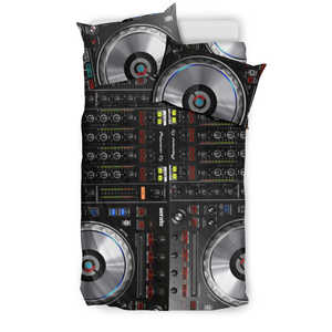 Cool DJ Mix 3D Bedding Duvet Set - Black (Style 1)