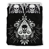 Skull Tattoo Design Duvet/PIllow Set Black