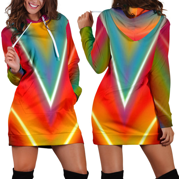 Colorful Abstract Women's Hoodie Dress