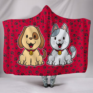 My Dog and Cat Hooded Blanket