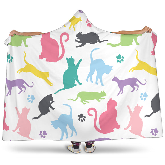 Cats! Cats! Hooded Blanket