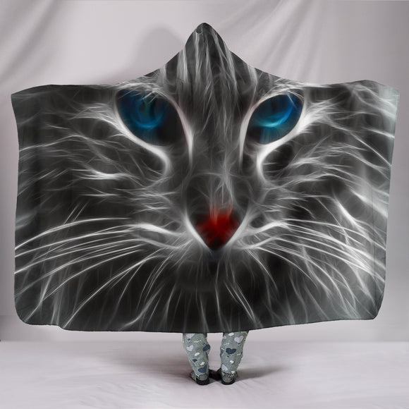 Electricifed Cat Hooded Blanket