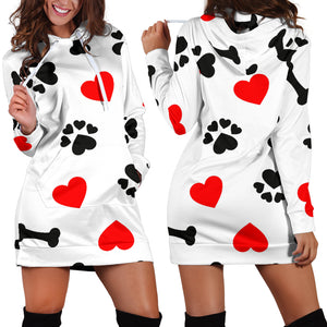 Women's Dog Love Hoodie Dress
