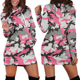 Pink Camo Women's Hoodie Dress