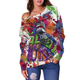women`s Off Shoulder Make Some Noise Sweater