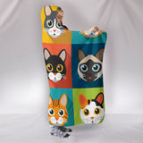 Cute Cats Hooded Blanket