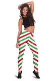 Christmas Candy Red Green White Leggings