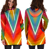 Colorful Abstract Women's Hoodie Dress