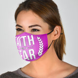 Faith over Fear Purple Face Mask