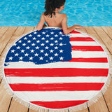 American Flag Beach Blanket