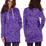 Purple Skull Hoodie Dress | Premium Ladies Hoodie Dress