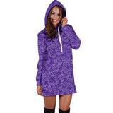 Purple Skull Hoodie Dress | Premium Ladies Hoodie Dress