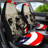 Flag Skull Car Seat Covers