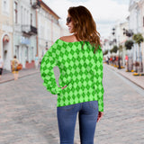 St Patrick's Day Women's Off Shoulder Sweater