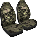 Camo Skull Car Seat Covers Camouflage with Skulls