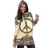 Peace and Mandala Hoodie Dress