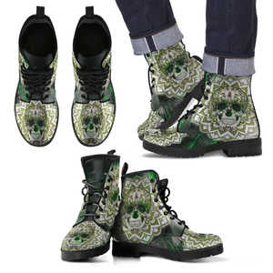 Skull Of Life Men's Vegan Leather Boots